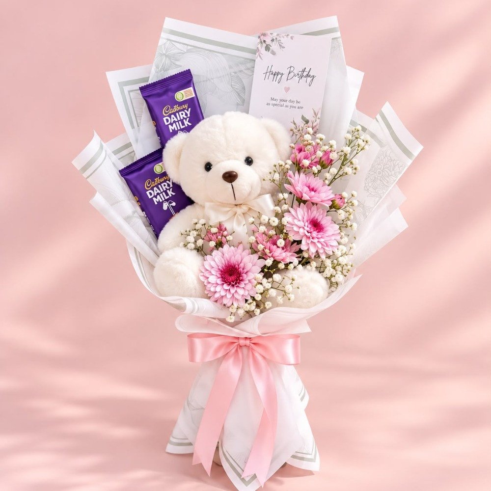 Teddy Flower Chocolat Bouquet