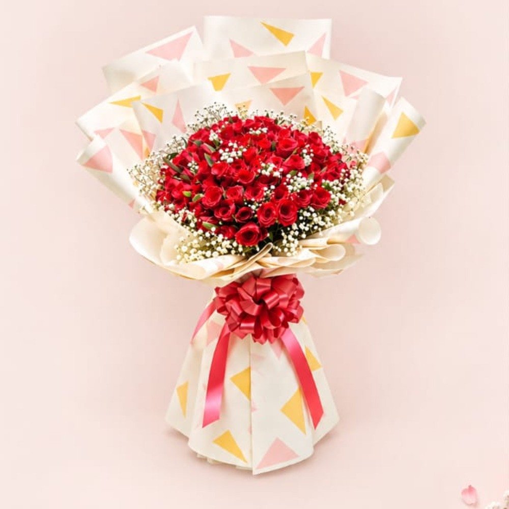❤️ 100 Red Roses Bouquet ❤️