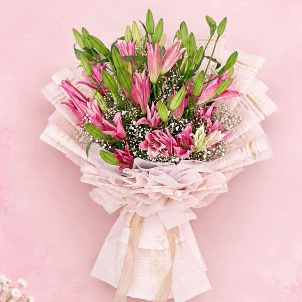 ✨ PREMIUM PINK LILY BOUQUET ✨