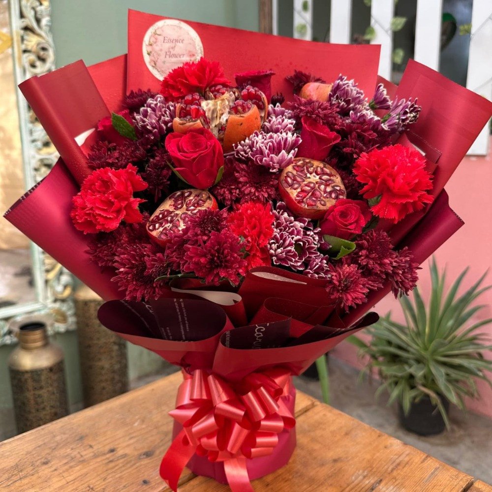 Deep Red & Burgundy Luxury Bouquet