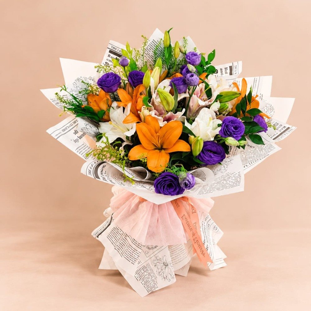 Orange & Purple Luxe Bouquet 🧡💜