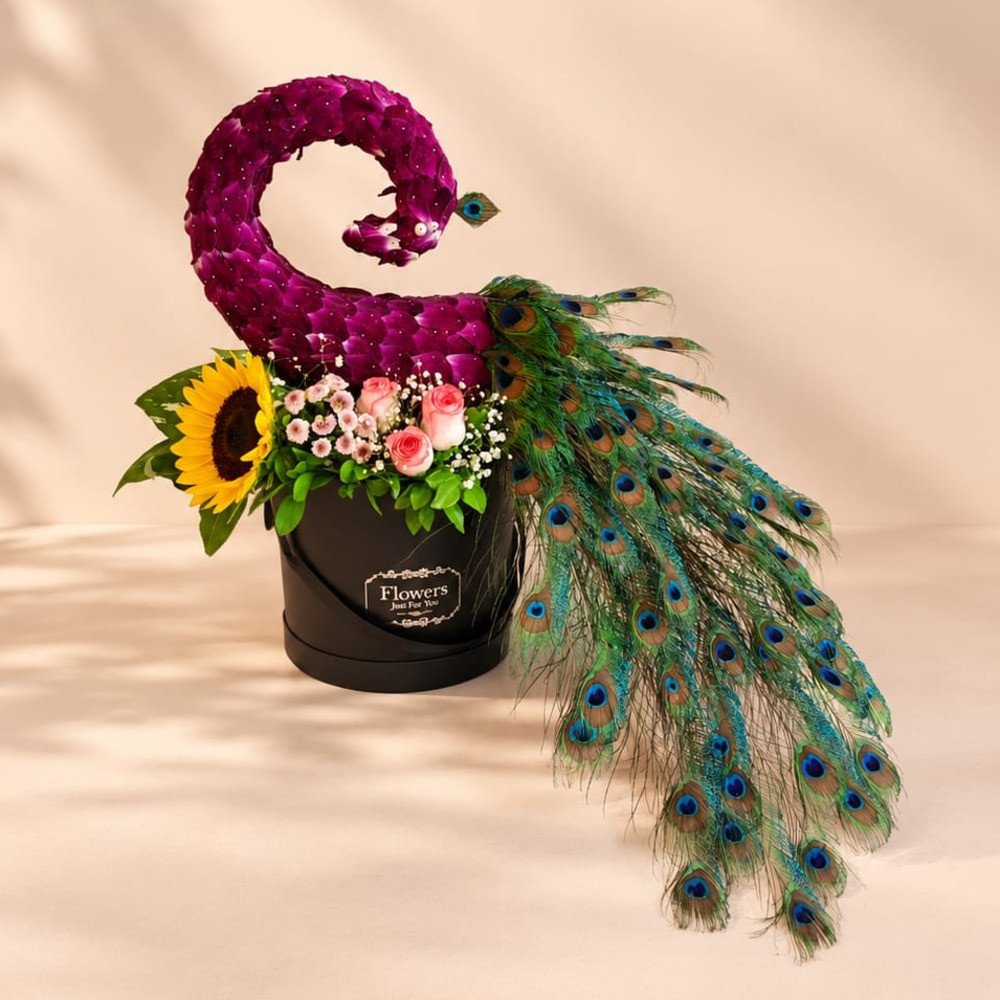 🦚 Royal Peacock Floral Arrangement