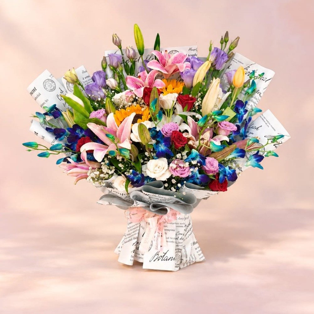 Grand Exotic Mixed Flower Bouquet 💐✨