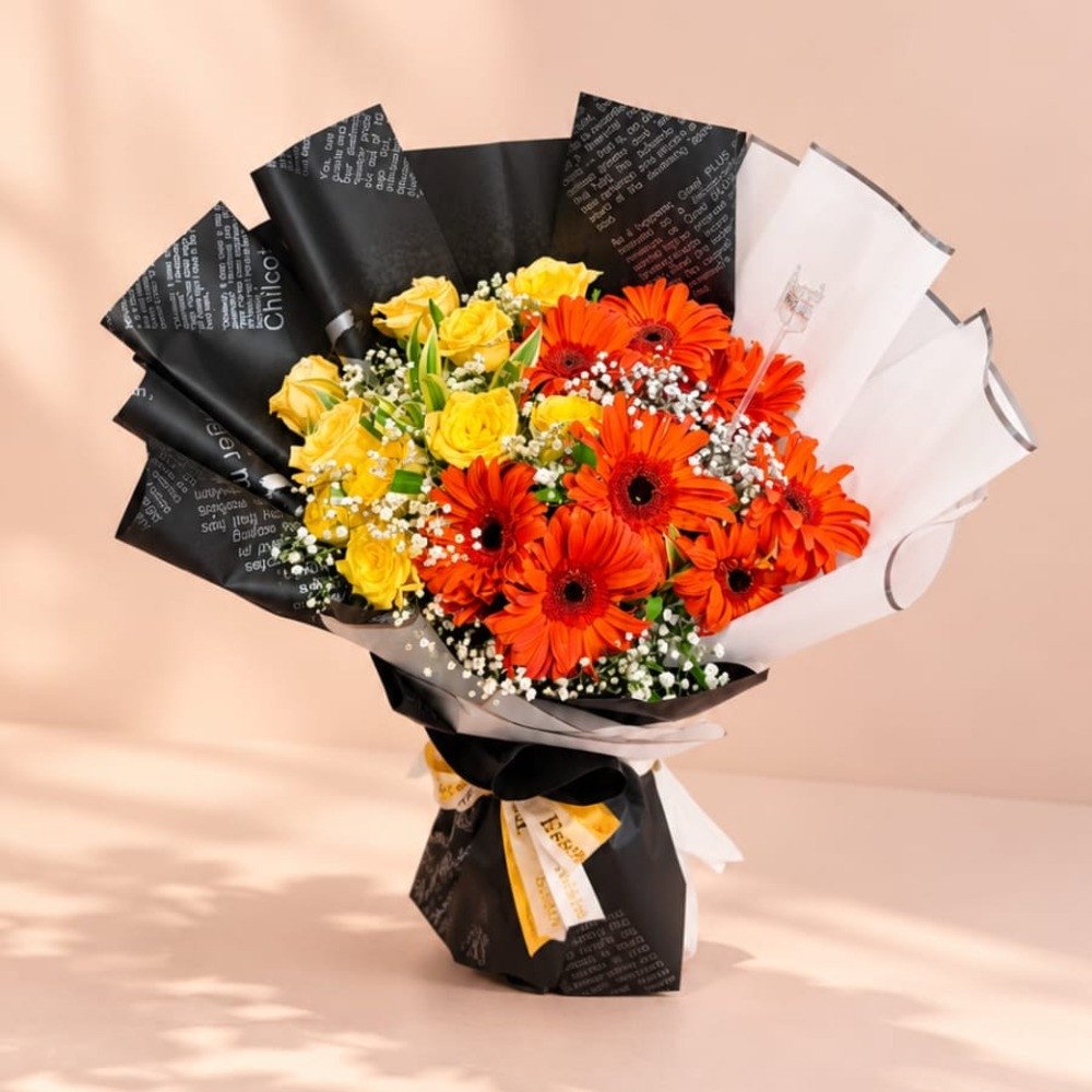 🧡 Sunshine Orange & Yellow Bouquet 💛