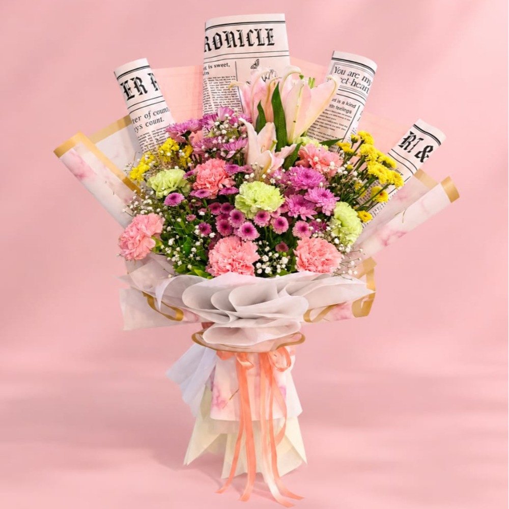 Pastel Mixed Flower Bouquet