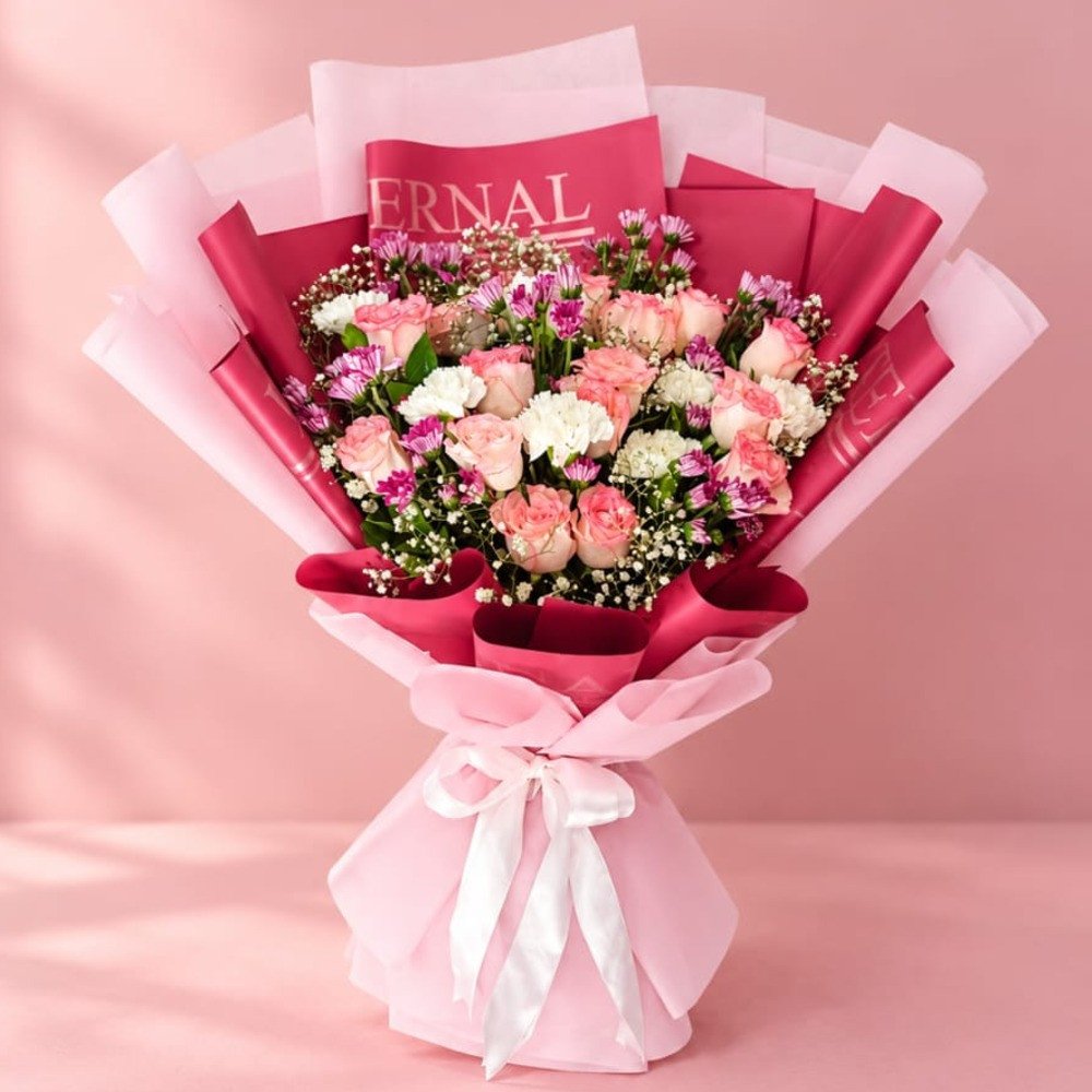 Blush Pink & Purple Premium Bouquet 💐