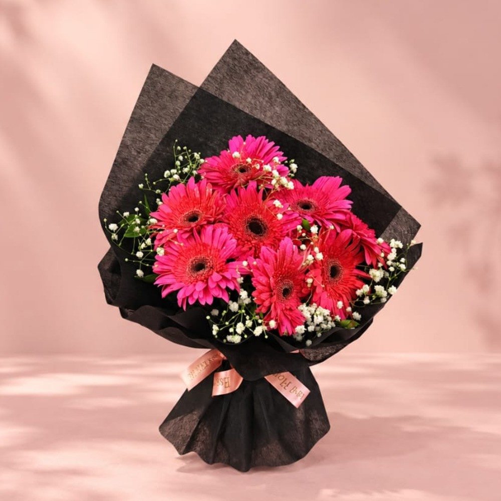 💗 Pink Gerbera Blossom Bouquet