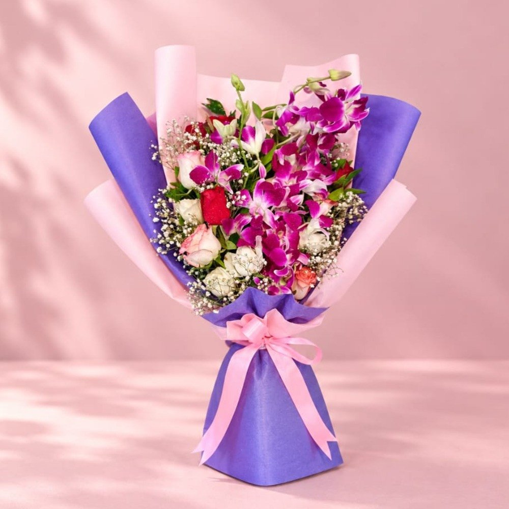 💜 Orchid & Rose Luxury Bouquet