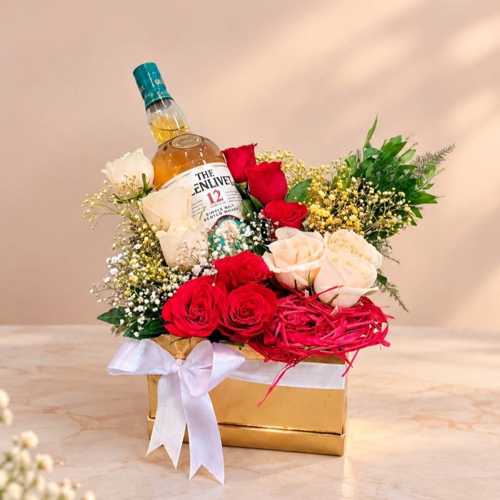 Luxury Red & Ivory Floral Gift Box 🌹🎁